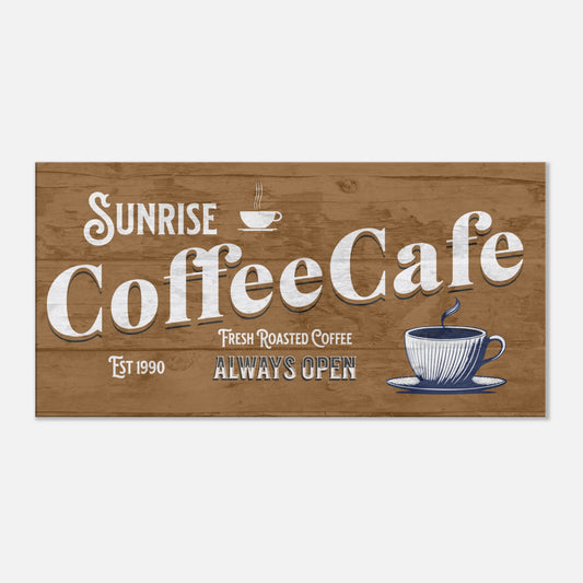 Sunrise Coffee Cafe Canvas Wall Print at Java Good Coffee