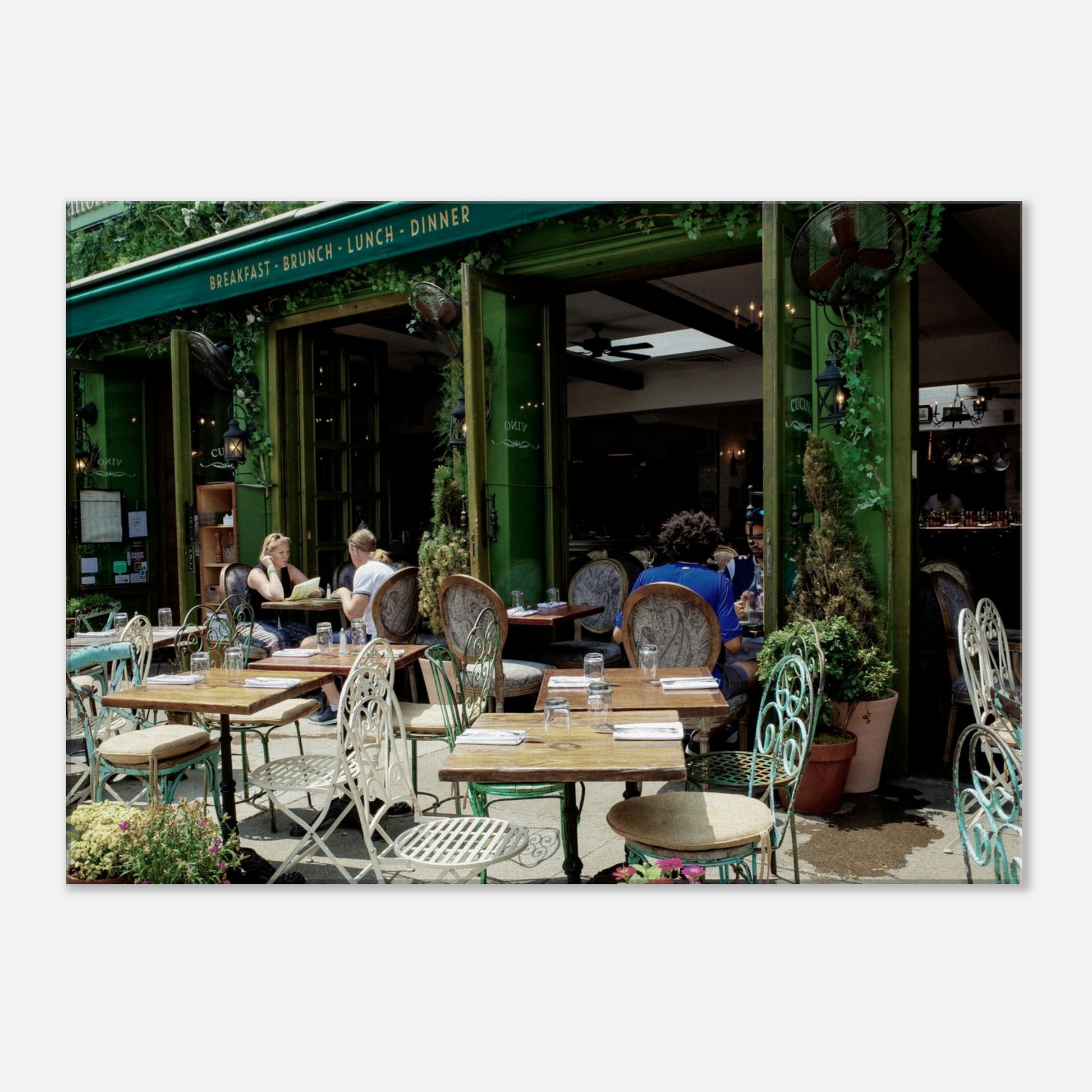 Four Door Cafe Canvas Wall Print by Java Good Coffee